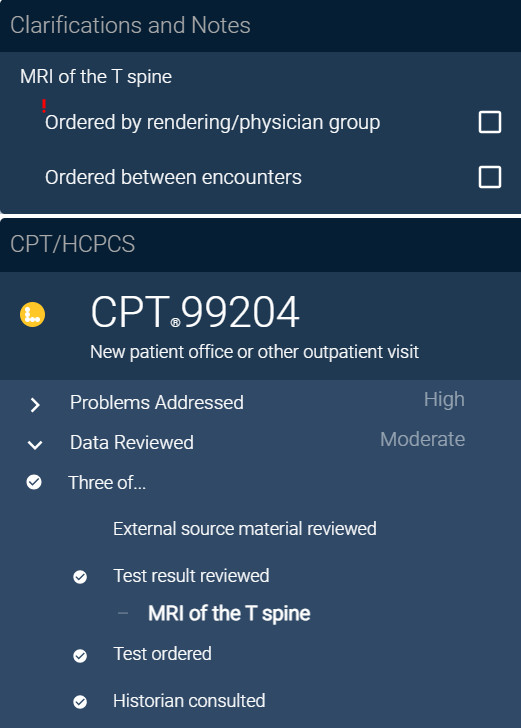 Need to account for a separately billed service? Clarify it, and Butter recalculates the level.